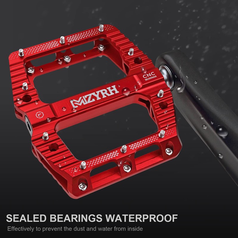 MZYRH Road/Mountain Bike Pedals MTB Pedals Bicycle Flat Pedals 3