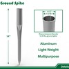 14" Aluminium Fence Post Anchor Ground Spike, 1-5/16" Inner Diameter