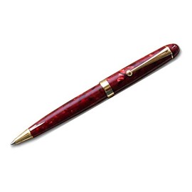 Onishi Manufacturing KK12 Ballpoint Pen, Acetate, Crimson, Thick Shaft