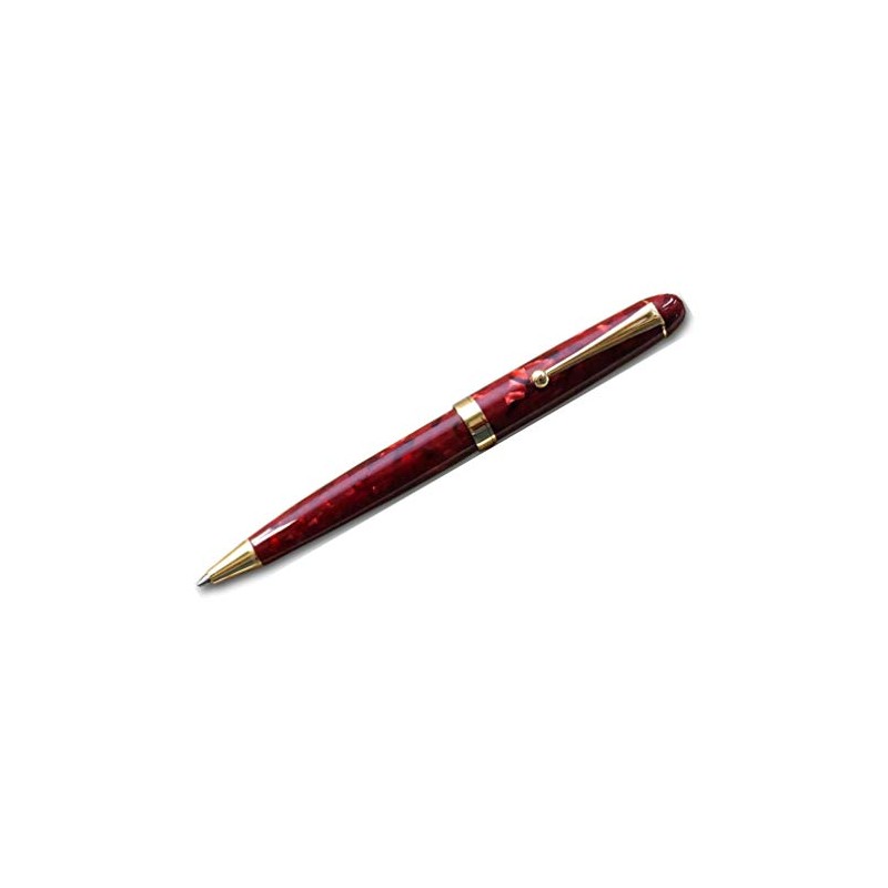 Onishi Manufacturing KK12 Ballpoint Pen, Acetate, Crimson, Thick Shaft