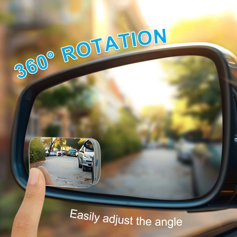 mingo-tech Universal 2Pcs Blind Spot Mirrors- 360° Wide Angle Convex