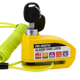 FD-MOTO Alarm Disc Lock & Reminder Cable Yellow