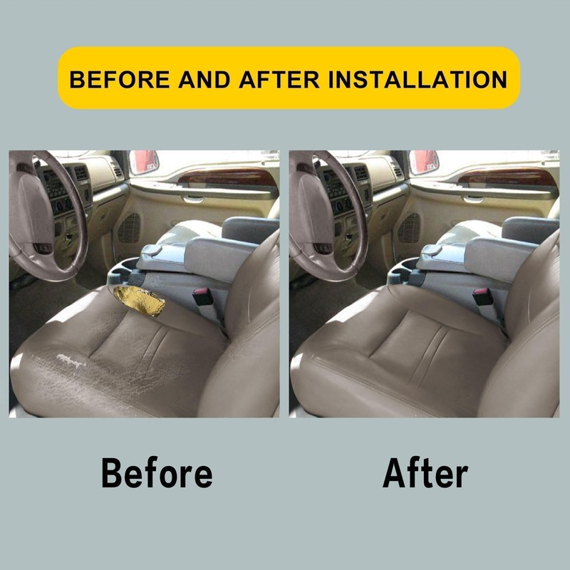 SecosAutoparts Tan Front Driver Side Bottom Replacement Microfiber Leather Seat