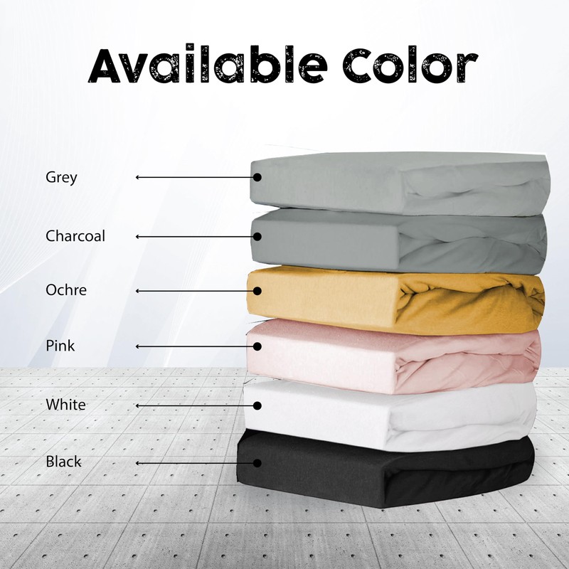 Ev Dekor Double Fitted Sheet Grey | Silver - Deep