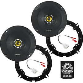 KICKER Speakers 6.75 inch for Kia Sportage 2017-2022 Upgrade Kit - Pair of CS Series with Adapters and Harness, Coaxial 6 3/4 Car Audio Front or Rear Door Speaker CSC674, 46CSC674