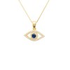 LATELITA Evil Eye Charm Necklace 18ct Gold Plated Sterling Silver