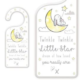 RSW INTERNATIONAL New Baby Door Hanging Plaque with Wording - Twinkle Twinkle Little Star
