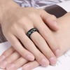 Vakki Ring, Wedding Ring, Laser Engraved, Wide 0.3-inch (8-mm) Wedding