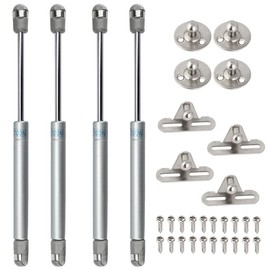 KLYNGTSK Pack of 4 Gas Spring Furniture Door Hydraulic Compression Spring Cabinet Gas Lift Furniture Door Flap Holder for Overhead Cabinet Door Gas Lift Flap Fitting for Wardrobe 100 N/10 kg