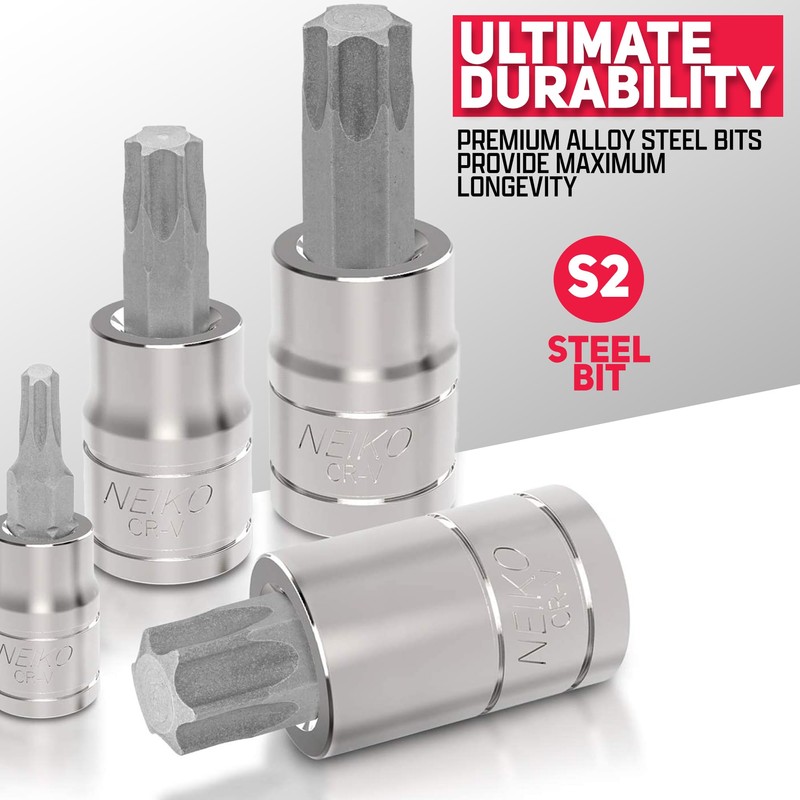 NEIKO 10083A Master Torx Bit Socket and External Torx Socket