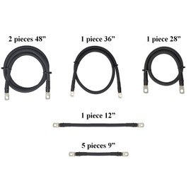 Aftermarket 2 Gauge Golf Cart Battery Cables Fits EZGO TXT PDS 36V 36 Volt (Year 2000 and Up) 10 Piece Set