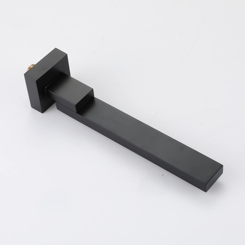 DEOLER Tub Spout, Matte Black 1/2 NPT Thread Square Tub
