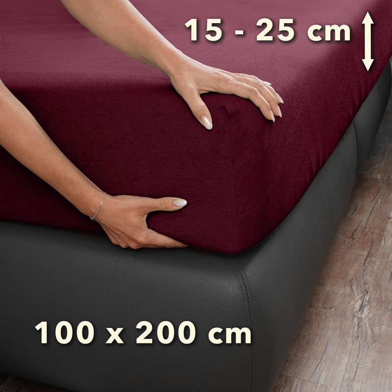 STUDIO Basic Terry Fitted Sheet 100 x 200 cm, Cotton