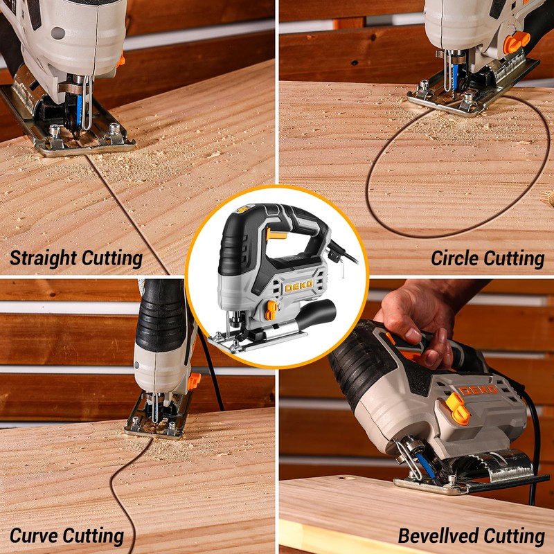 Jig Saw Corded: DEKOPRO Electric Jigsaw Tool Power Jig Saws
