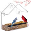 Clear Window Bird Feeders 15 * 15 * 6 cm