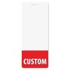 Customizable Red Vertical Oversized Badge Buddy ID Backer Card -
