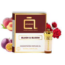 ARABIAN PERFUMES & OILS Blush & Bloom Perfume Oil - Fruity Floral Sweet Fragrance Oil for Men and Women - Travel Size Perfume 0.10 Fl. Oz.