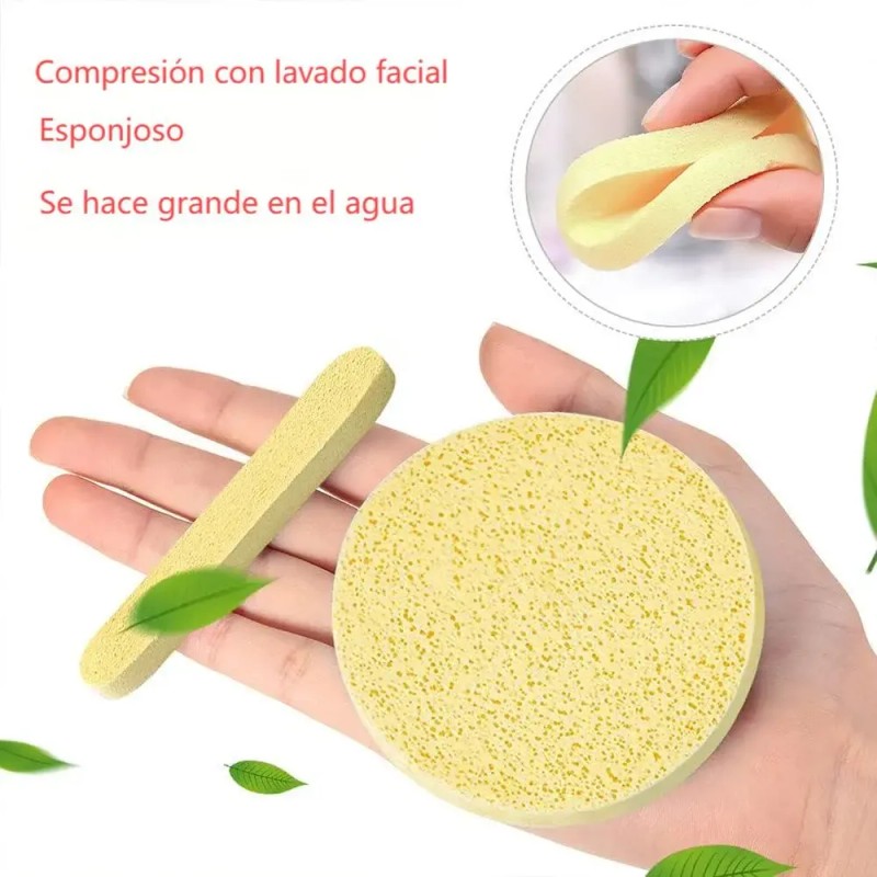 5 Paquetes Esponja Facial Comprimida 12 Piezas Por Paqueteesponjas Para