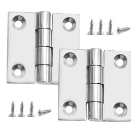 EATAKWARD 2 Pcs 2 Inch x 2 Inch Stainless Steel Marine Grade Hinges, Heavy Duty Marine Boat Hatch Hinges, Sturdy Deck Cabinet Door Hinges with Screws for Boat RVs