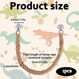 Tniytru Reptile Accessories, Climbing Vines for Reptiles with Hooks and Suction Cups, 55CM Long for Terrarium Decoration, Provides Exercise and Resting Spots
