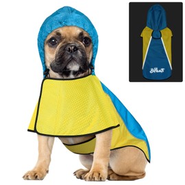 Dog Raincoat for Small Dogs, Dog Raincoats Waterproof Puppy Raincoat Hooded Dog Rain Poncho, Reflective Safety Dog Rain Jacket, Doggy Raincoat Dog Rain Coat with Hood/Leash Hole/Reflective Strip, S