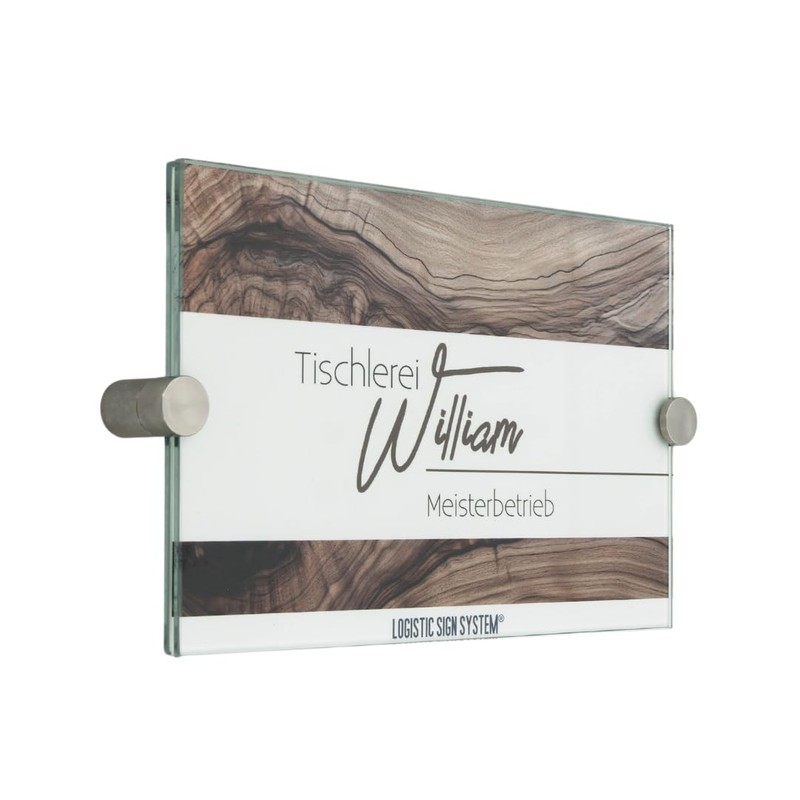 Logistic Sign System Glass Door Sign, Vitrum K2, Clamp Holder