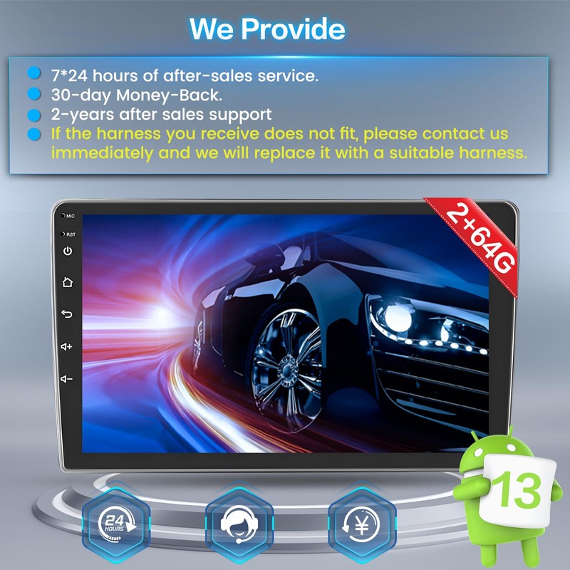 Inefala [2+64GB] Android 15 Car Radio for Hyundai Elantra 2004-2012