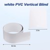 82.5" x 3.5" White PVC Vertical Blind Replacement Slats Vanes