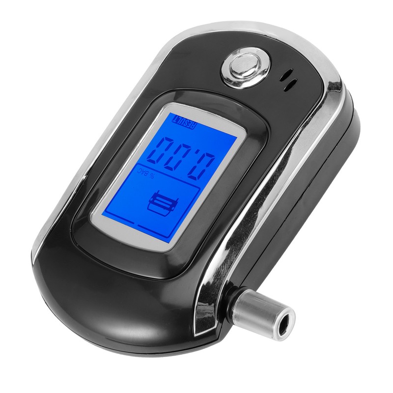 LCD Digital Breath Tester Mini Portable Blowing Type Professional Breathalyzer