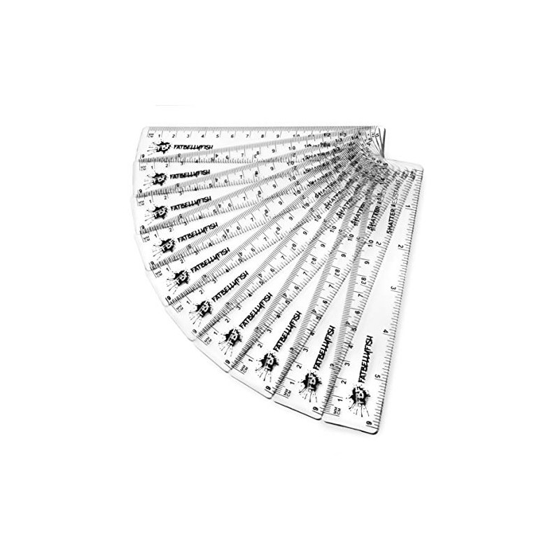 6 Inch / 15cm Transparent Rulers - Shatter Resistant -