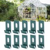 10Pcs Base Clips, Greenhouse Attaches Aluminium Fixings Hooks for Greenhouse