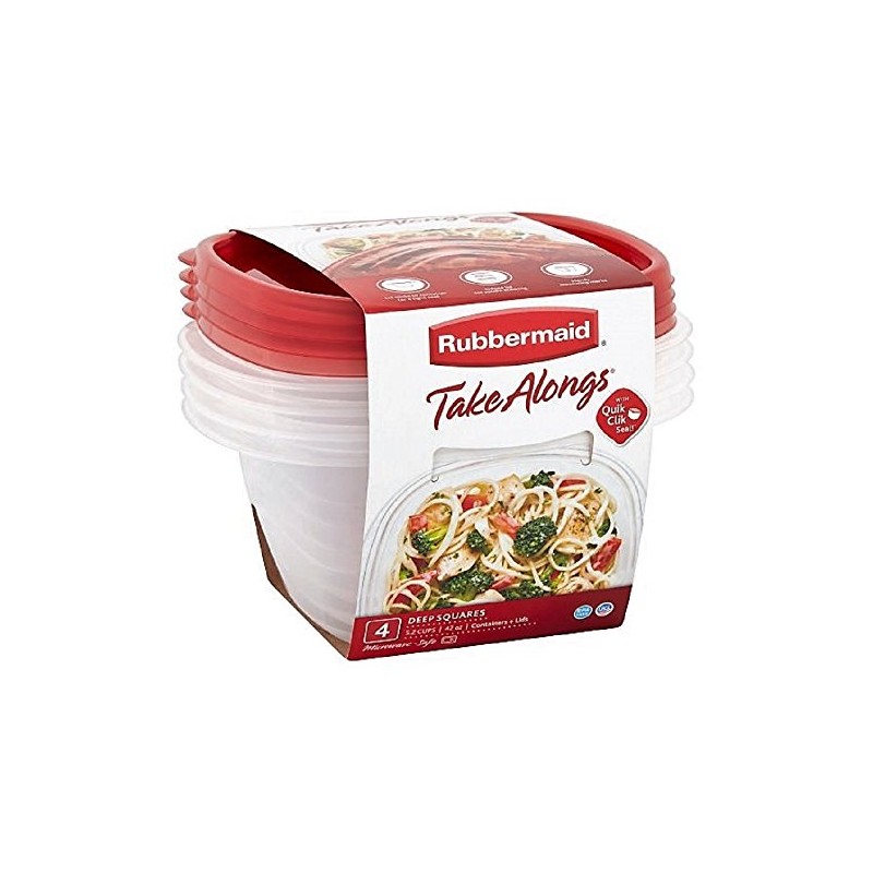 4-Piece Square Food Storage Container