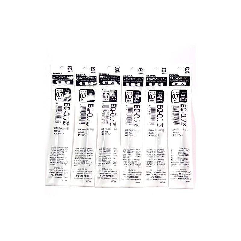 Zebra EQ-0.7 Black Emulsion Ink Refill (REQ7-BK), for Surari 0.7