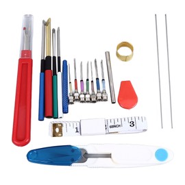 20 Pieces Punch Needle Kit Needle Threaders Embroidery Poking Cross Stitch Tools Punch Needle Embroidery Kits for Beginner