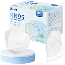 babaka KN95 Mask, 30 Pieces, Large, 3D Type, White, High Tightness, High Filter, Splash Prevention, Pollen Protection, PM2.5 Measures, Breathable, Comfortable, Fits Face, Mask, Large Size, Ears