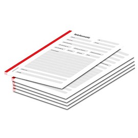 PRICARO 5 x A6 Unpunched Telephone Notepad Red