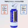 Coldest Sports Water Bottle with Straw Lid Vacuum Insulated Stainless