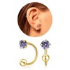 Tiny 3mm Natural Birthstone Earrings for Women Teen Girls Small