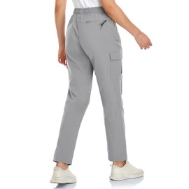 VEOBIKE Cargo Pants for Women Lightweight Expandable Waist Stretchy Quick Dry Travel Pants Loose Fit Zipper Pockets