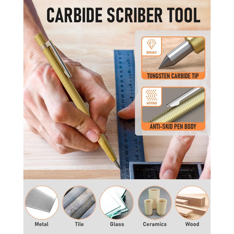 Nicpro 31 Pack Carpenter Pencil Set with Sharpener, Mechanical Carpenter