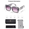 SOJOS Retro Oversized Square Sunglasses for Women Trendy Large Luxury