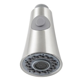 Angle Simple Kitchen Faucet Head Replacement, G 1/2 or 13/16 Inch Male Thread Connector, Tested to NSF/ANSI/CAN 61 & 372, Sink Sprayer Attachment, Stream and Spray Mode, Brushed Nickel
