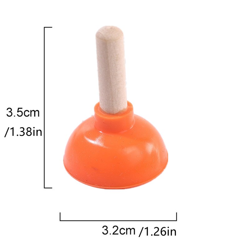 6 Pcs Tiny Toilet Plunger Shape Phone Holder Mini Sucker