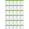 30 high ointment cans, 35 ml, white with green lid
