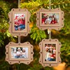 Briwooody 12 Pcs Christmas Wood Picture Ornaments Photo Ornament with
