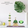 Natudeco Mosque Model Crystal Collectible Figures Miniature Building Ornament Architectural