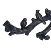 Decorative Hook Black Bird Branch Shape Three Dimensional Wall Mounted