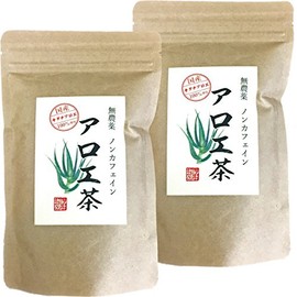 Aloe Tea, 100% Made in Japan, 1.4 oz (40 g) x 2 Bags Set, Kochi Prefecture, Shimanto River, Non-Caffeinated Sugamo Tea, Sannenen