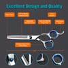 COOLALA Stainless Steel Hair Cutting Scissors Thinning Shears 6.5 Inch