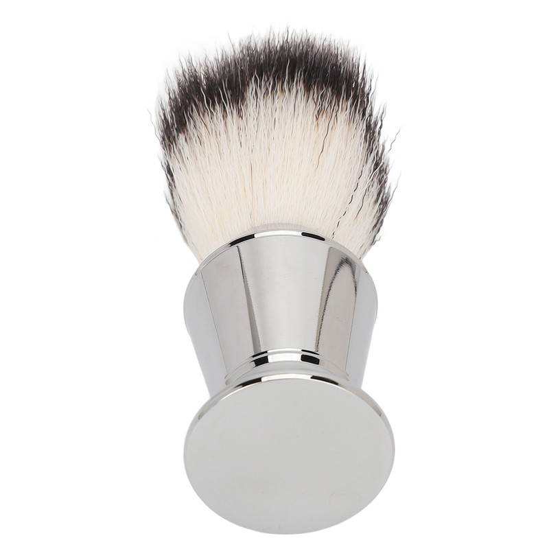 Beard Foam Brush Fine Synthetic Bristles Stainless Steel Fast Dry